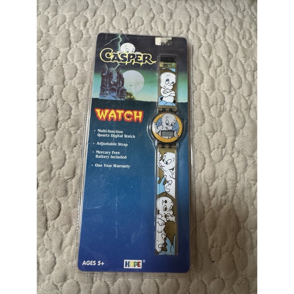 Vintage 1995 Casper Ghost Movie Digital Quartz Watch Sealed Hope Industries NOS